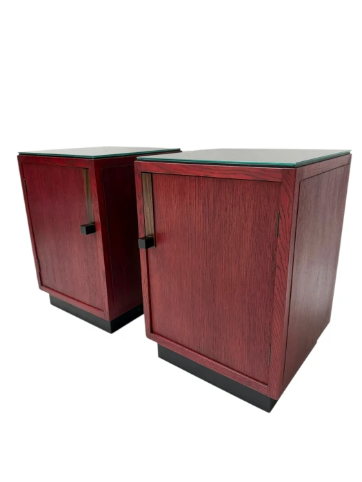 Two Art Deco Modernist Nightstands by A.H. Jansen for L.O.V. Oosterbeek, 1920s
